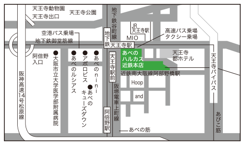 近鉄アート館 アクセスマップ