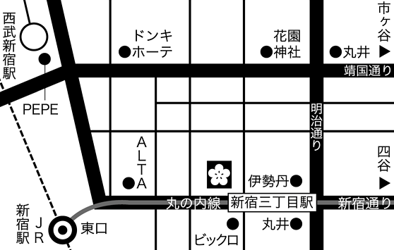 紀伊國屋書店新宿本店 地図